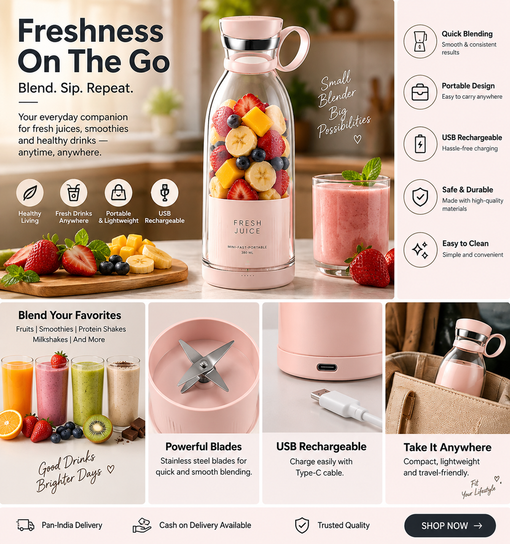 Portable Mini Blender for Fresh Juice
